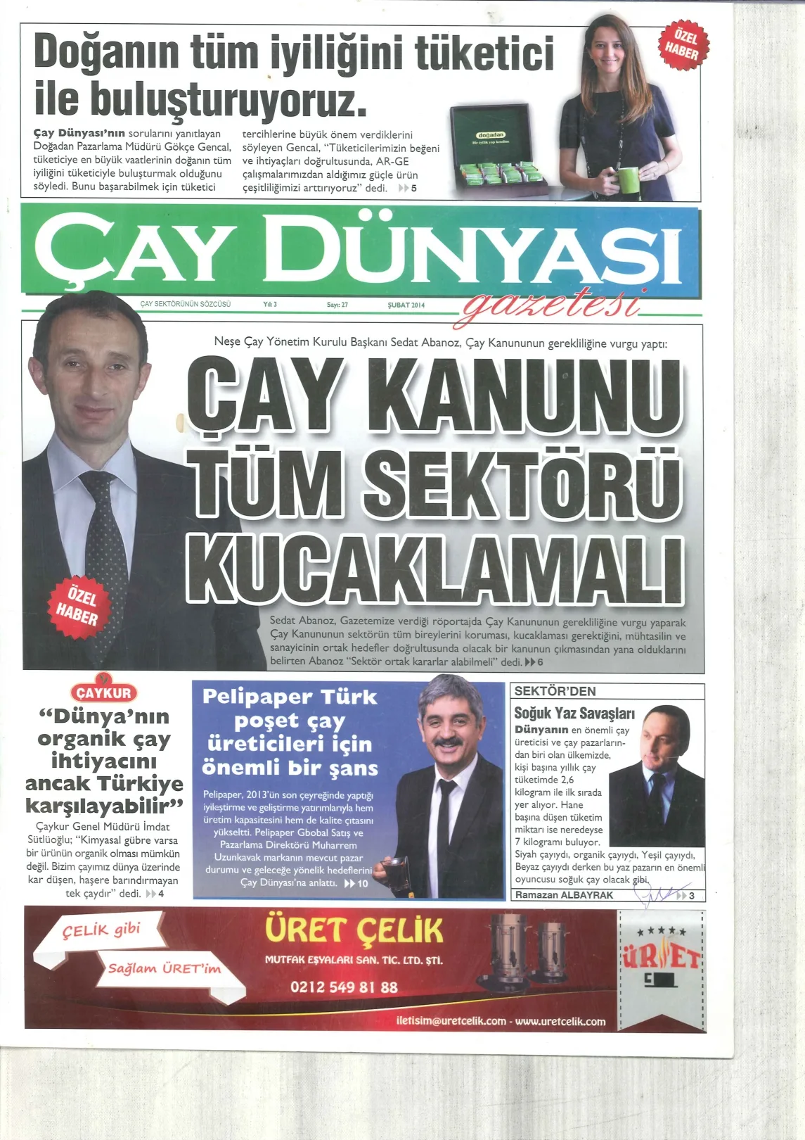 Çay Kanunu Tüm Sektörü Kucaklamalı